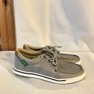 NEW NWOB Twisted X Women's Light Gray Hooey Loper Sneakers Shoes WHYC009 Sz 7.5
